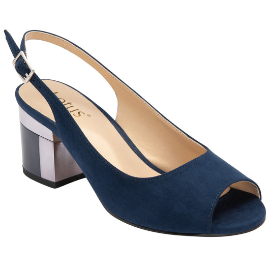 Lotus Evelyn Navy Dress Shoes