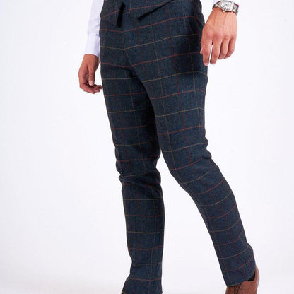 Marc Darcy Eton Navy Blue Tweed Trouser