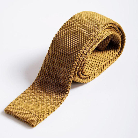 Marc Darcy Gold Knitted Tie