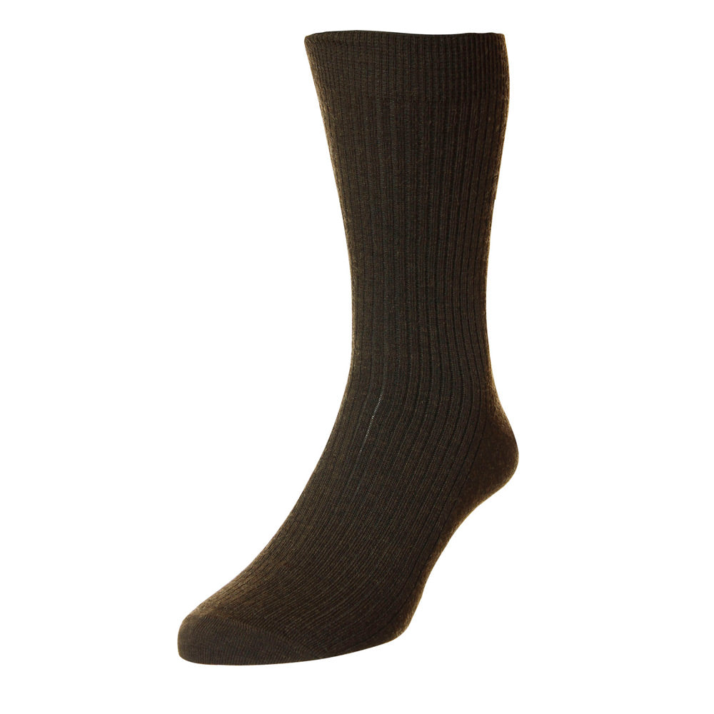 HJ Hall HJ70 Immaculate Brown Wool Rich Sock