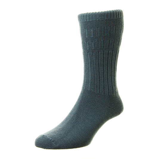 HJ Hall HJ95 Thermal Slate Blue Wool Softop Sock