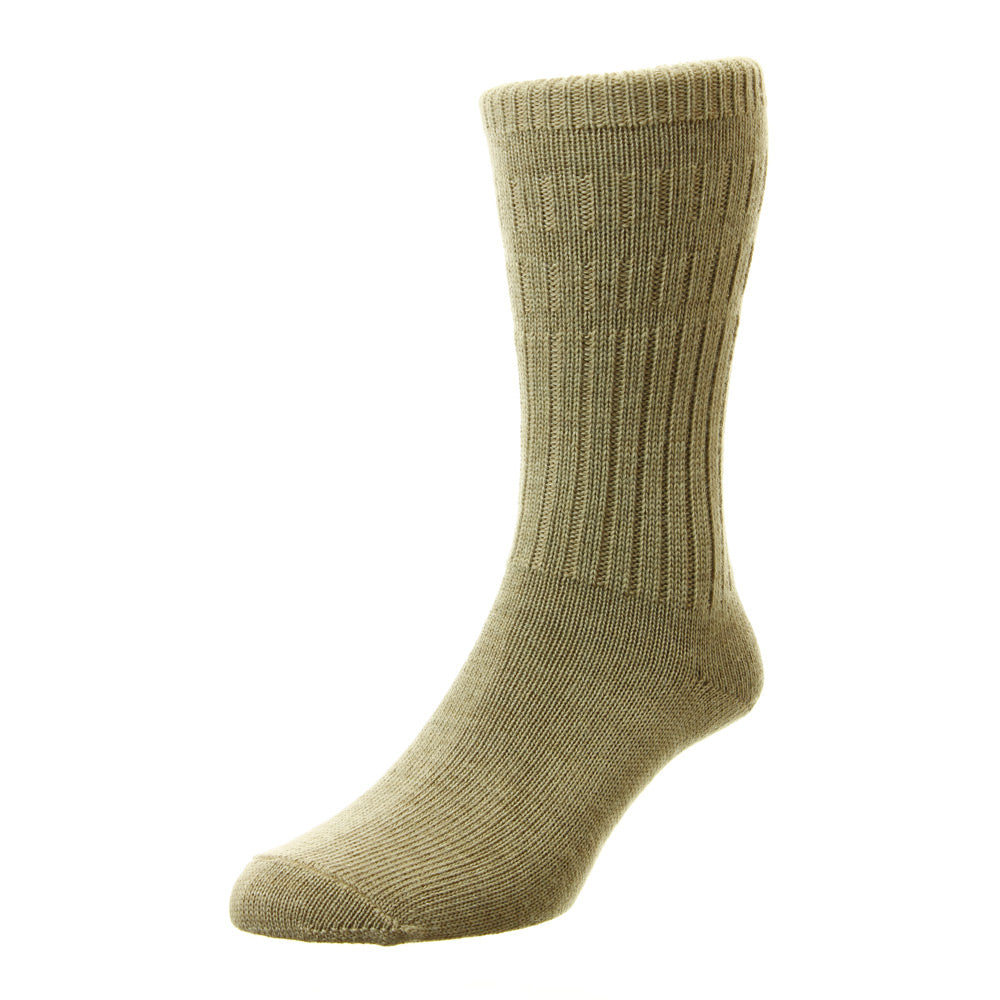 HJ Hall HJ95 Thermal Taupe Wool Softop Sock