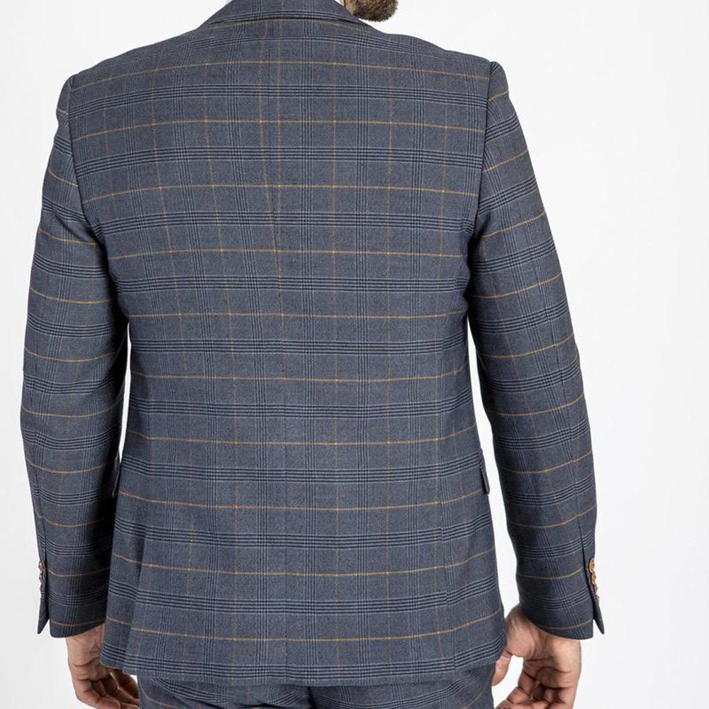 Marc Darcy Jenson Marine Navy Check Jacket