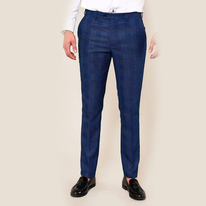 Marc Darcy Jerry Blue Check Trouser