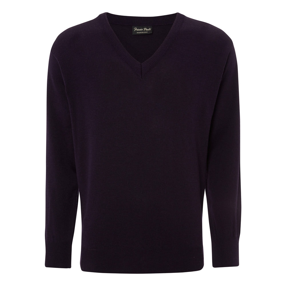 Franco Ponti Purple V-Neck Pullover