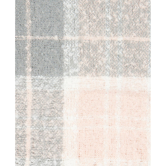 Barbour Saltburn Beanie & Tartan Scarf Set Grey Rose