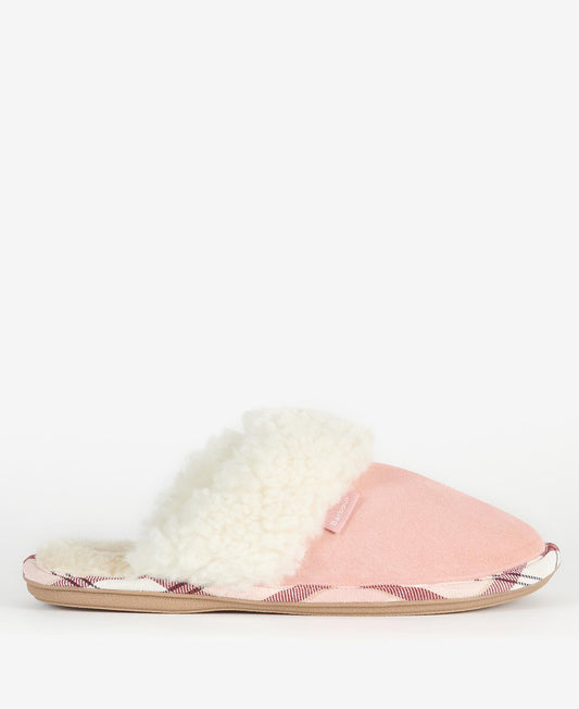 Barbour Lydia Pink Mule Slippers