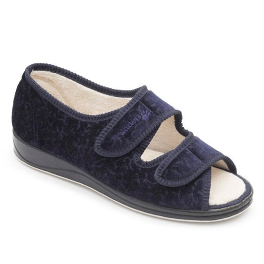 Padders Lydia 414/24 Navy Slippers