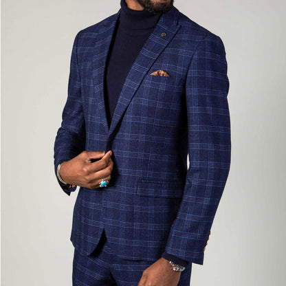 Marc Darcy Chigwell Navy Tweed Jacket