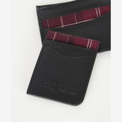 Barbour Black Leather Wallet and Card Holder Gift Set 