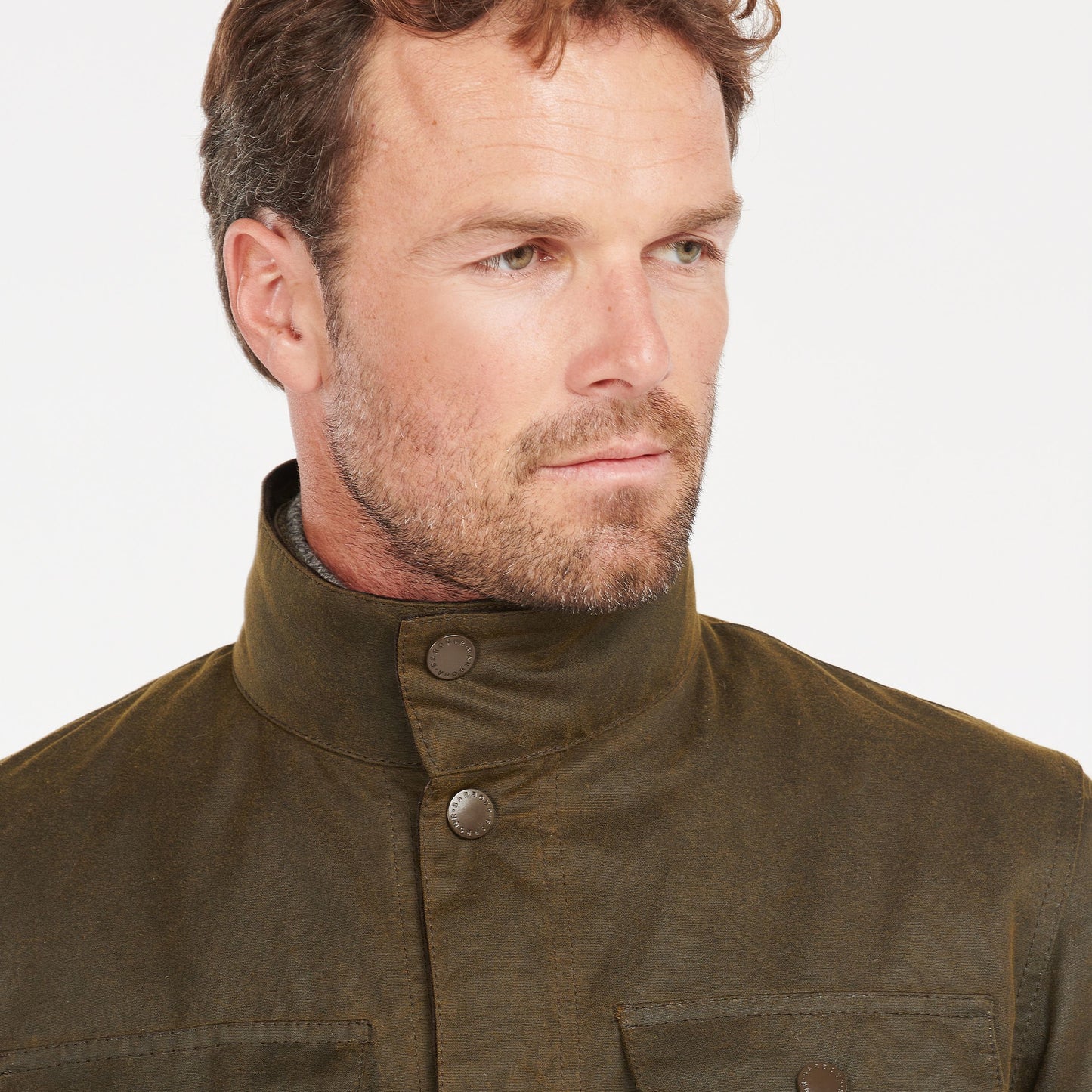 Barbour Ogston Olive Green Wax Jacket