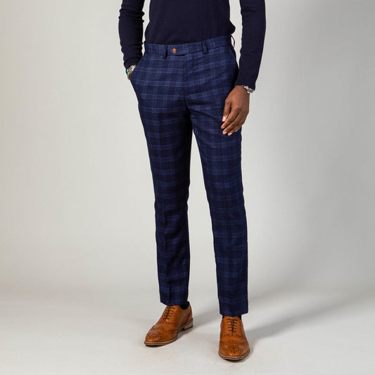 Marc Darcy Chigwell Navy Tweed Trouser