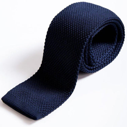 Marc Darcy Navy Knitted Tie