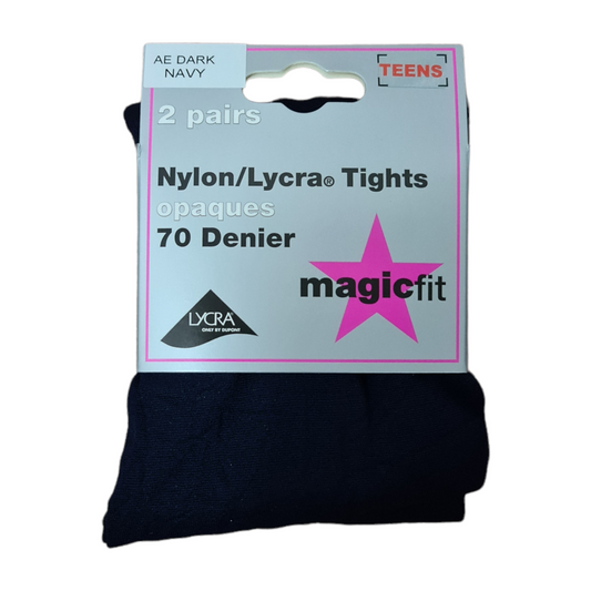 Magicfit Dark Navy Opaque 2 Pack School Tights