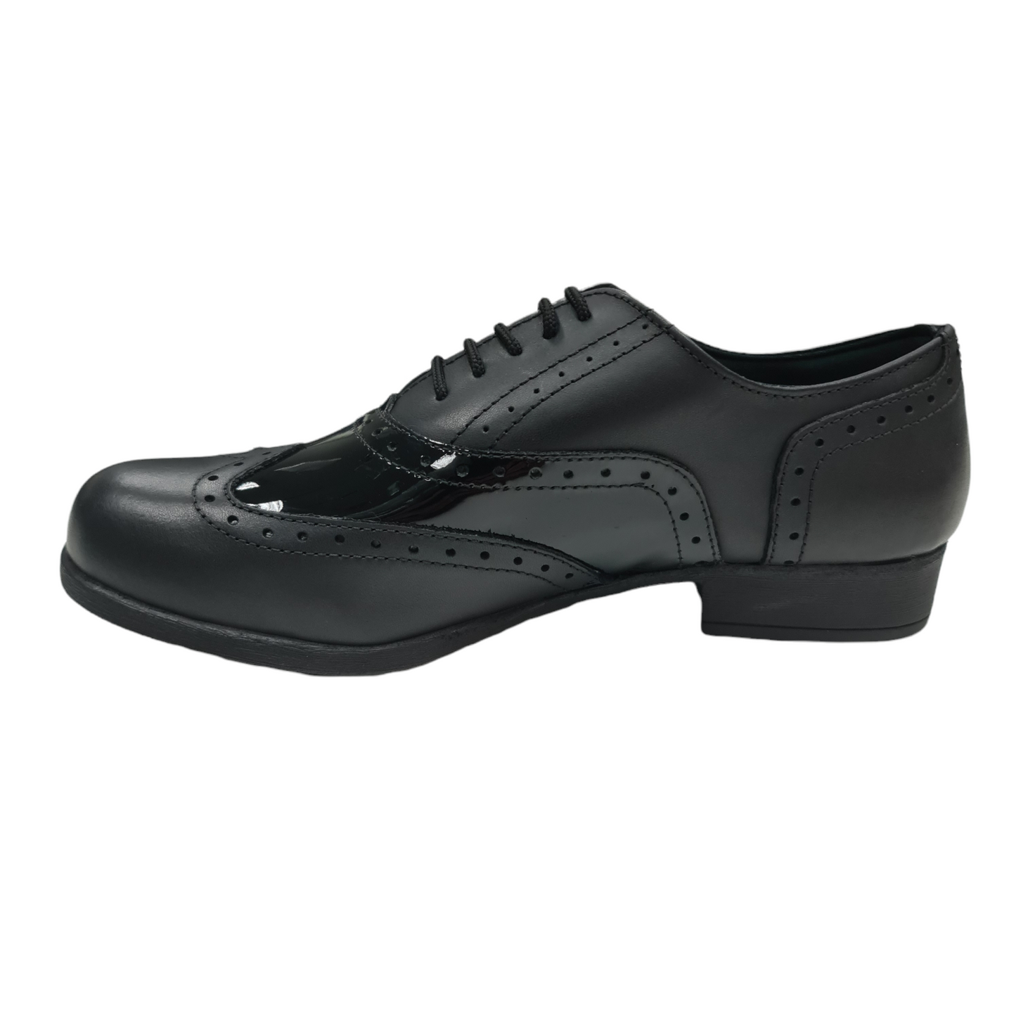 Girls Term Bella Black Patent Shoe