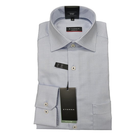 Eterna 4804 14 X169 Blue Modern Fit Dress Shirt