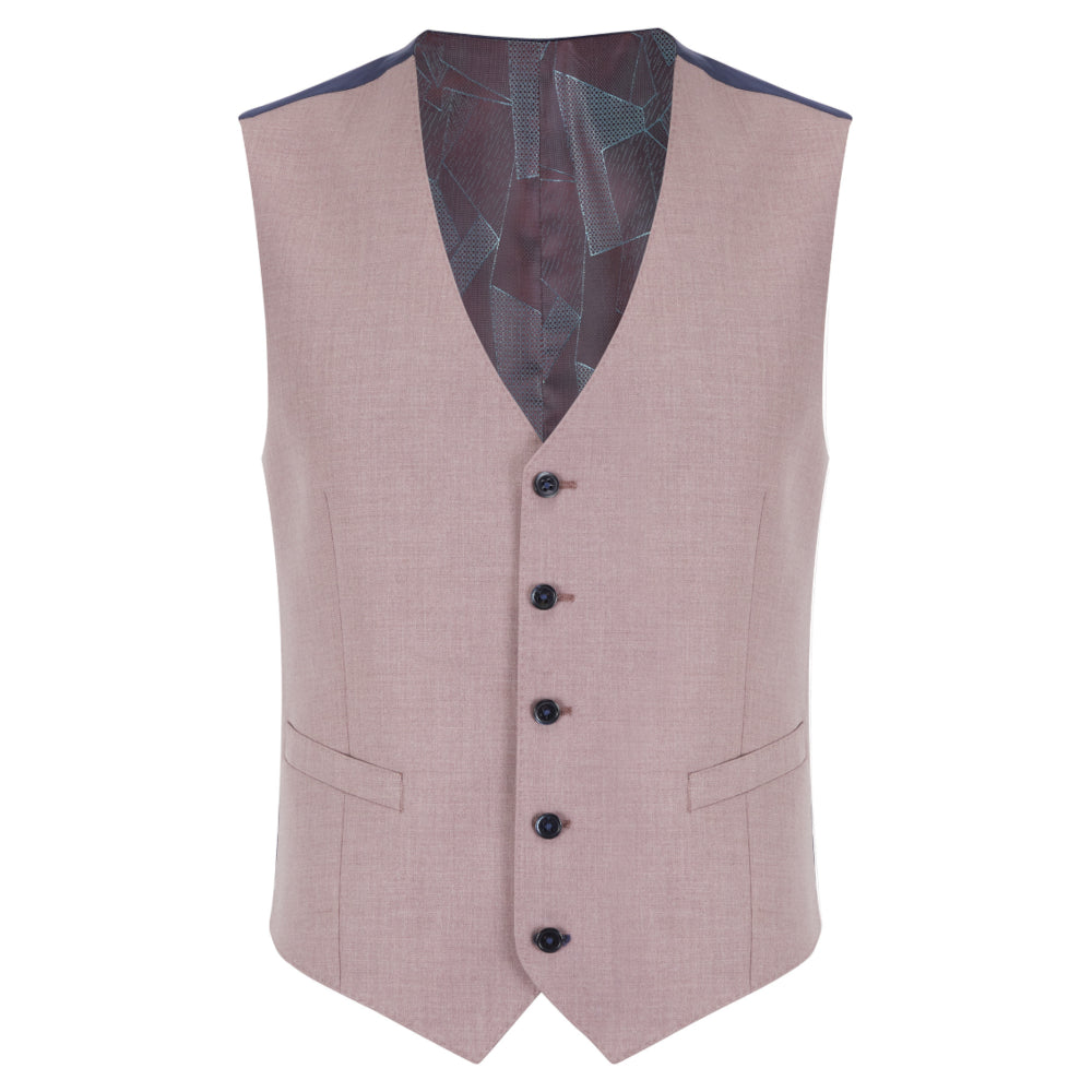 Remus Uomo 51416 62 Pink Tapered Suit Waistcoat