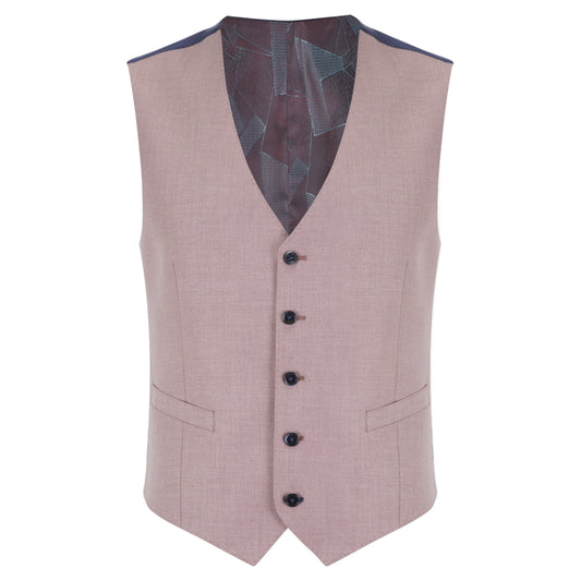 Remus Uomo 51416 62 Pink Tapered Suit Waistcoat