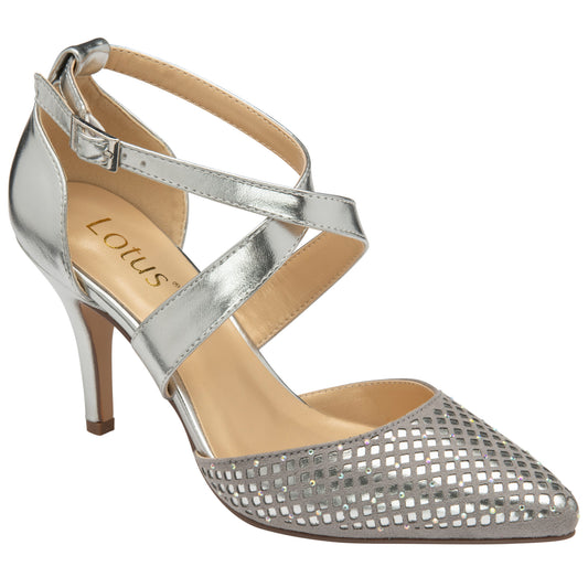 Lotus Sophia Silver Dress Shoes