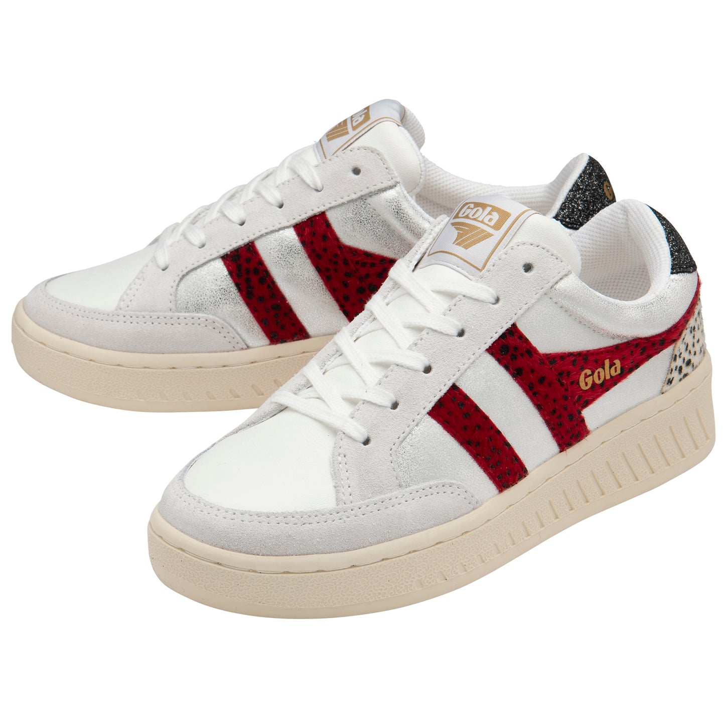 Gola Superslam White/Silver/Red Trainers
