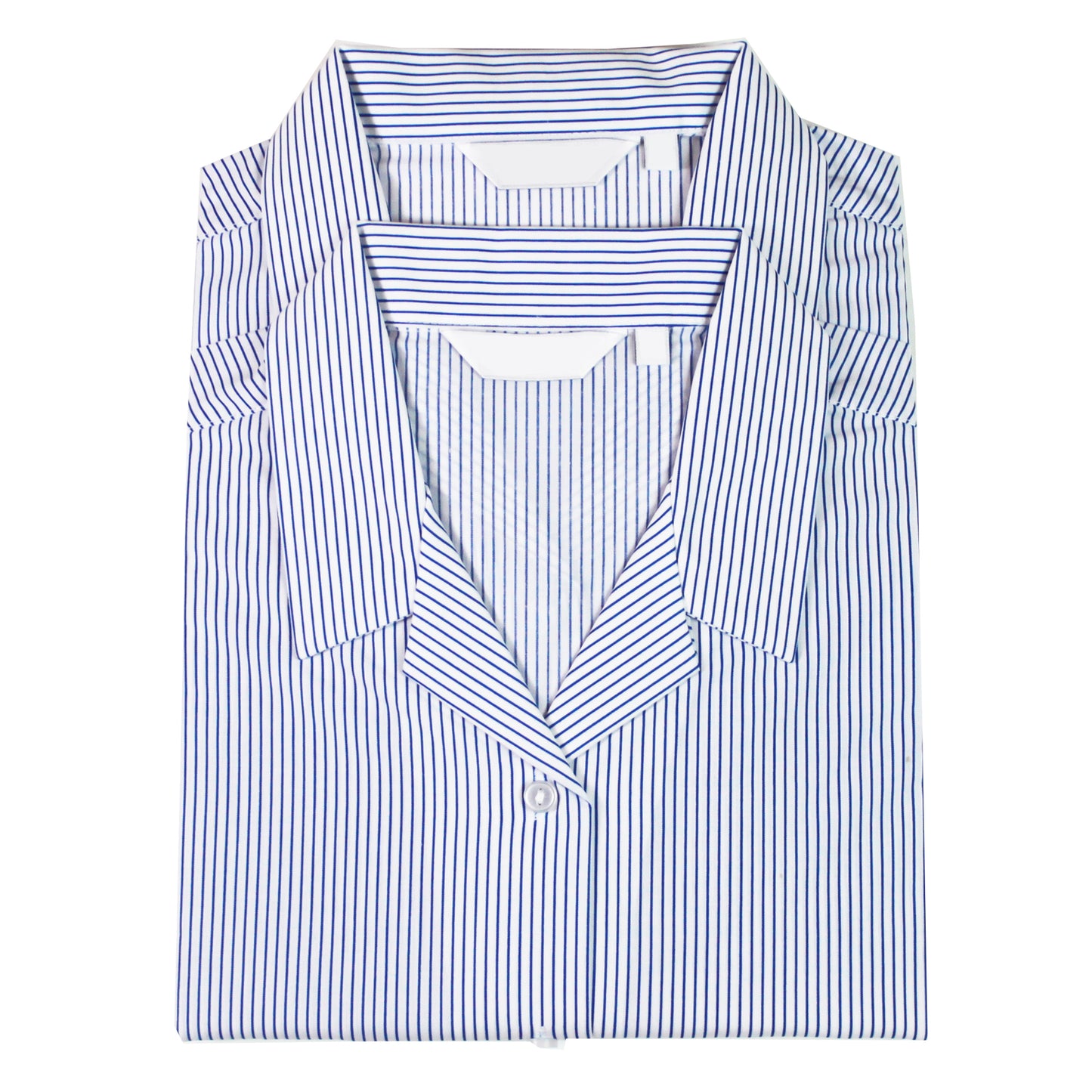 St Killians College 2 Pack Rever Collar White & Blue Stripe Long Sleeve Blouses