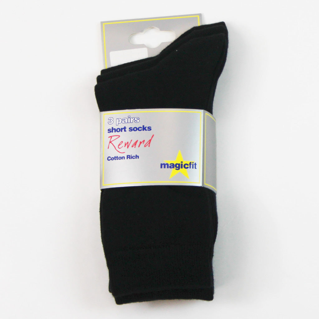 Three Pack Black School Socks – Wallace