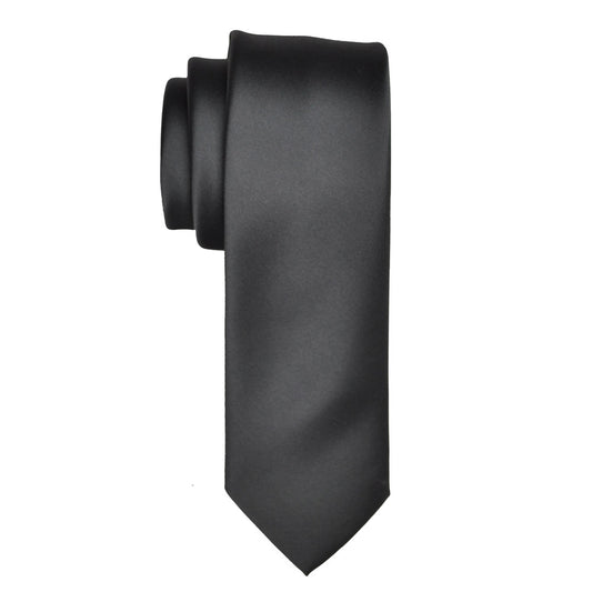 Satin Dark Grey Tie 06