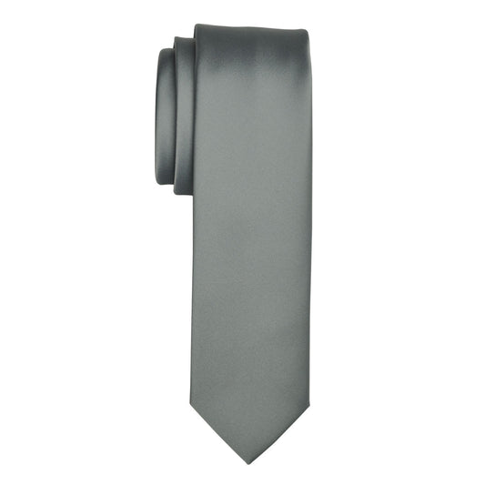 Satin Silver Grey Tie 07