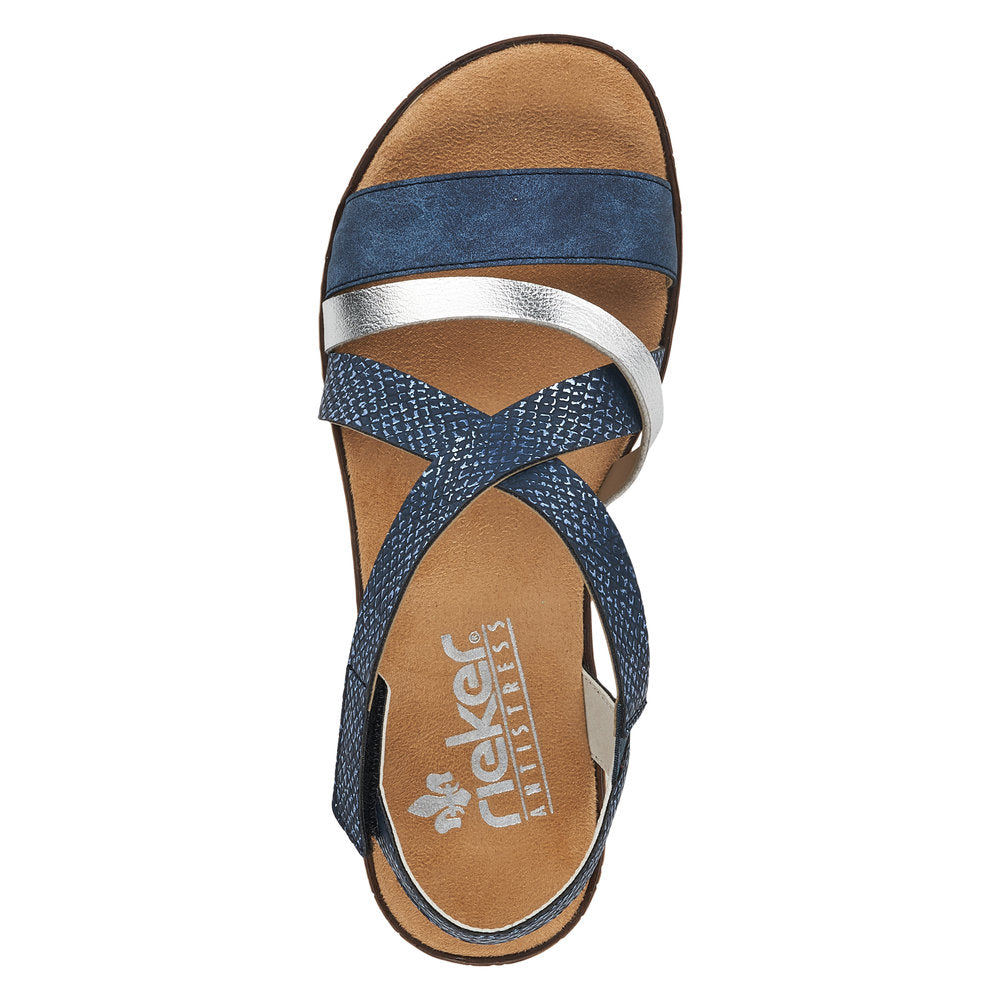 Rieker V3663-14 Navy Sandals