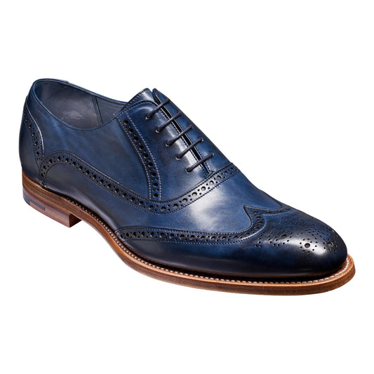 Barker Valiant Navy Handpainted Formal Shoes