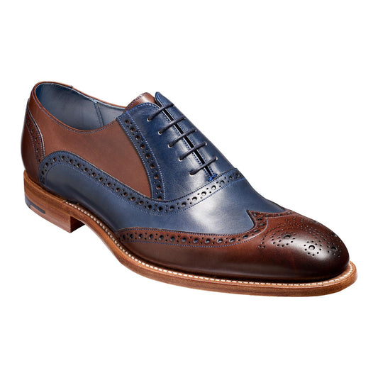 Barker Valiant Ebony Navy Handpainted Formal Shoes