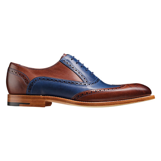 Barker Valiant Ebony Navy Handpainted Formal Shoes