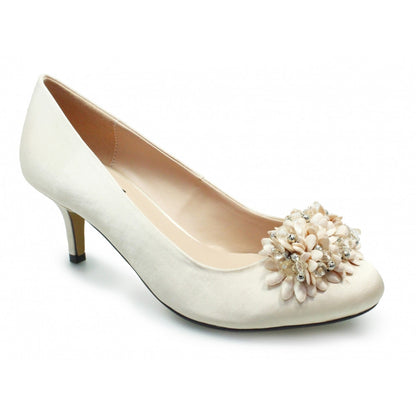 Lunar Blossom Champagne Dress Shoes