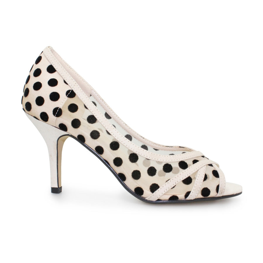 Polka dot hot sale peep toe heels