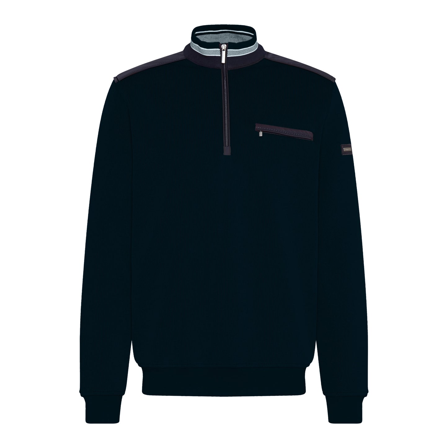 Bugatti 8500 35120 390 Navy Quarter Zip