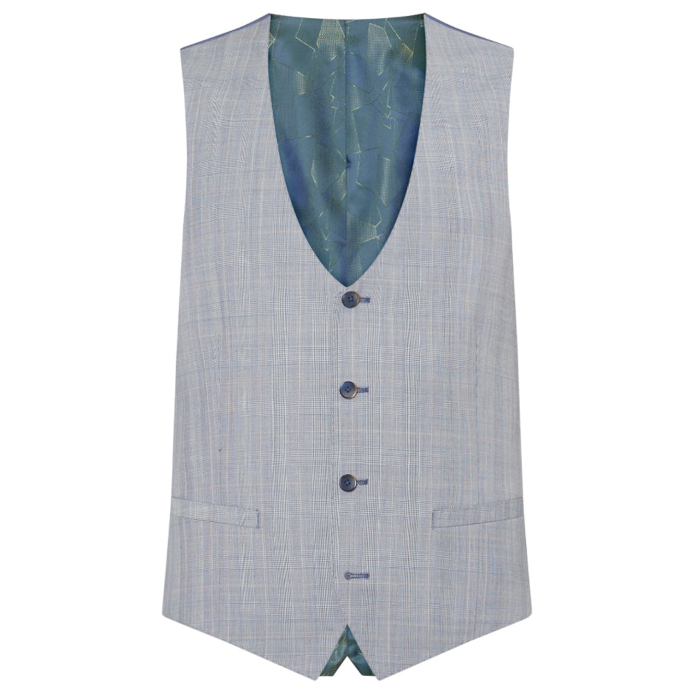 Remus Uomo 52008 22 Light Blue/Grey X-Slim Suit Waistcoat