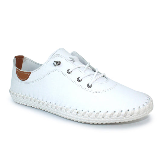 Lunar FLE030 St Ives White Casual Shoes