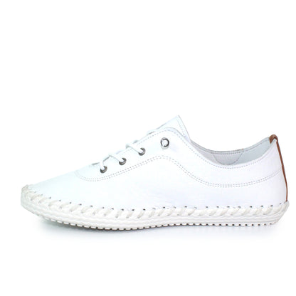 Lunar FLE030 St Ives White Casual Shoes