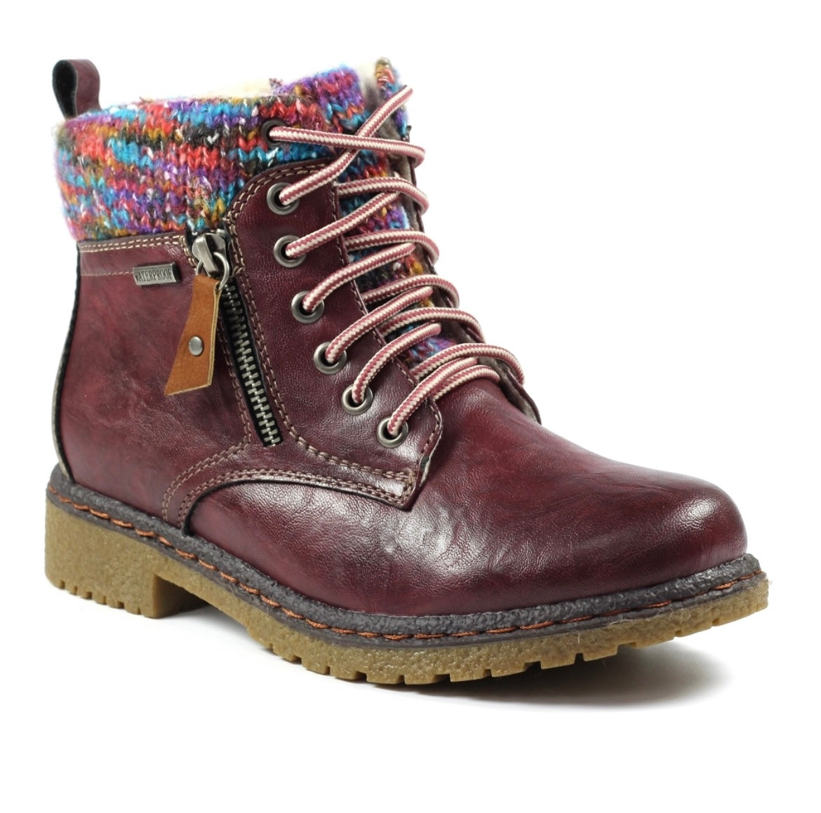 Lunar GLB099 Jalapeno Burgundy Boots