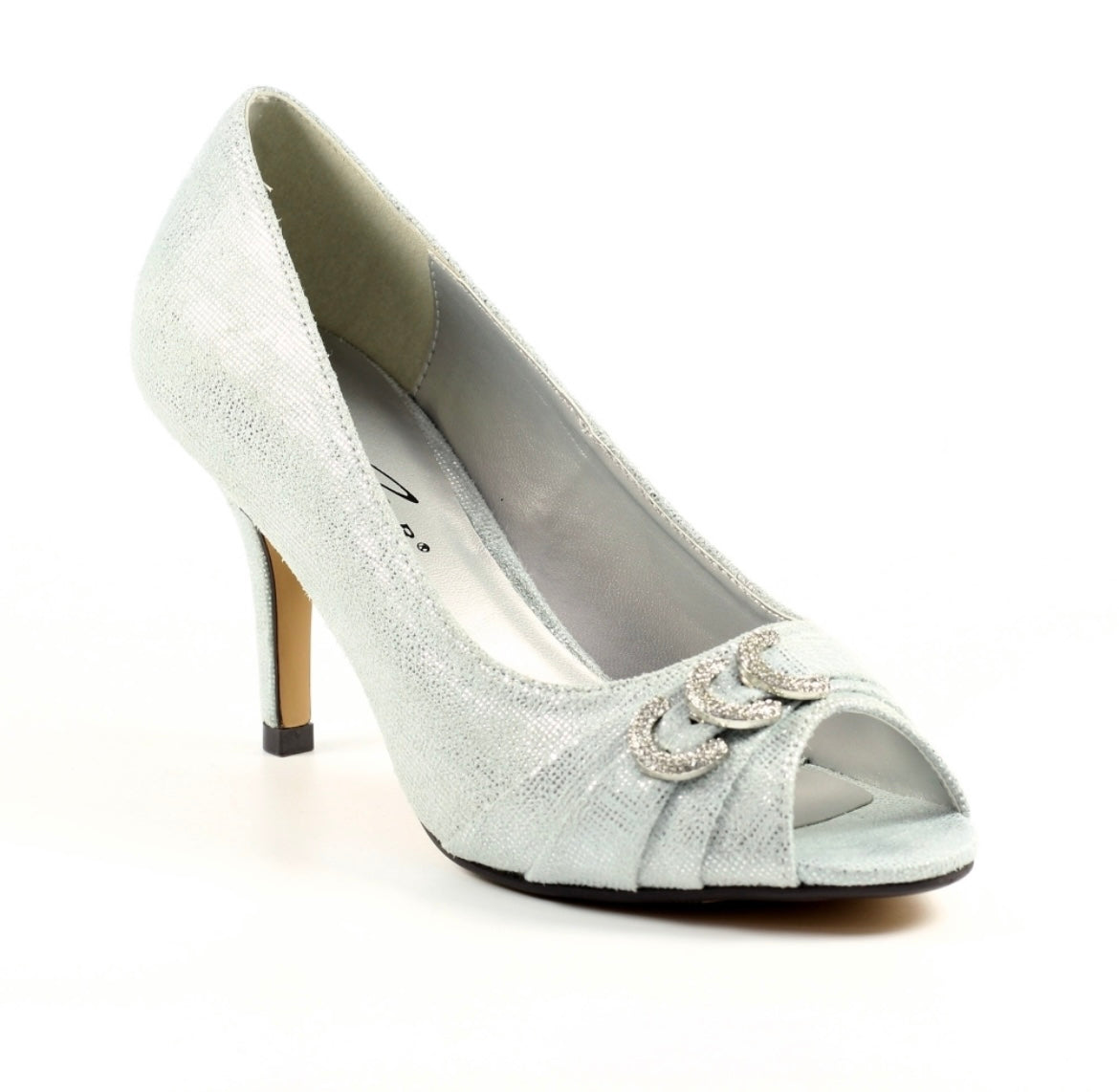 Amazon.com | Women's Low Heel Round Toe Pumps Classic Elegant Versatile Dress  Shoes Glitter Silver 37 - Insole Length: 23.5cm/9.25 inch - US 6.5 | Pumps