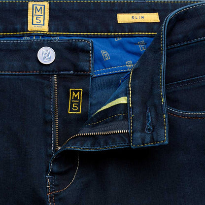 M5 By Meyer 6206 19 Slim Super Stretch Blue Denim Jeans