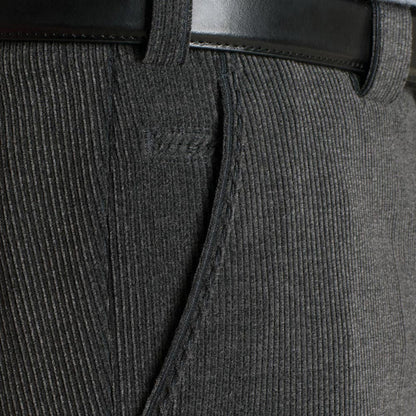 Meyer 390 07 Grey Wool Cord Trousers