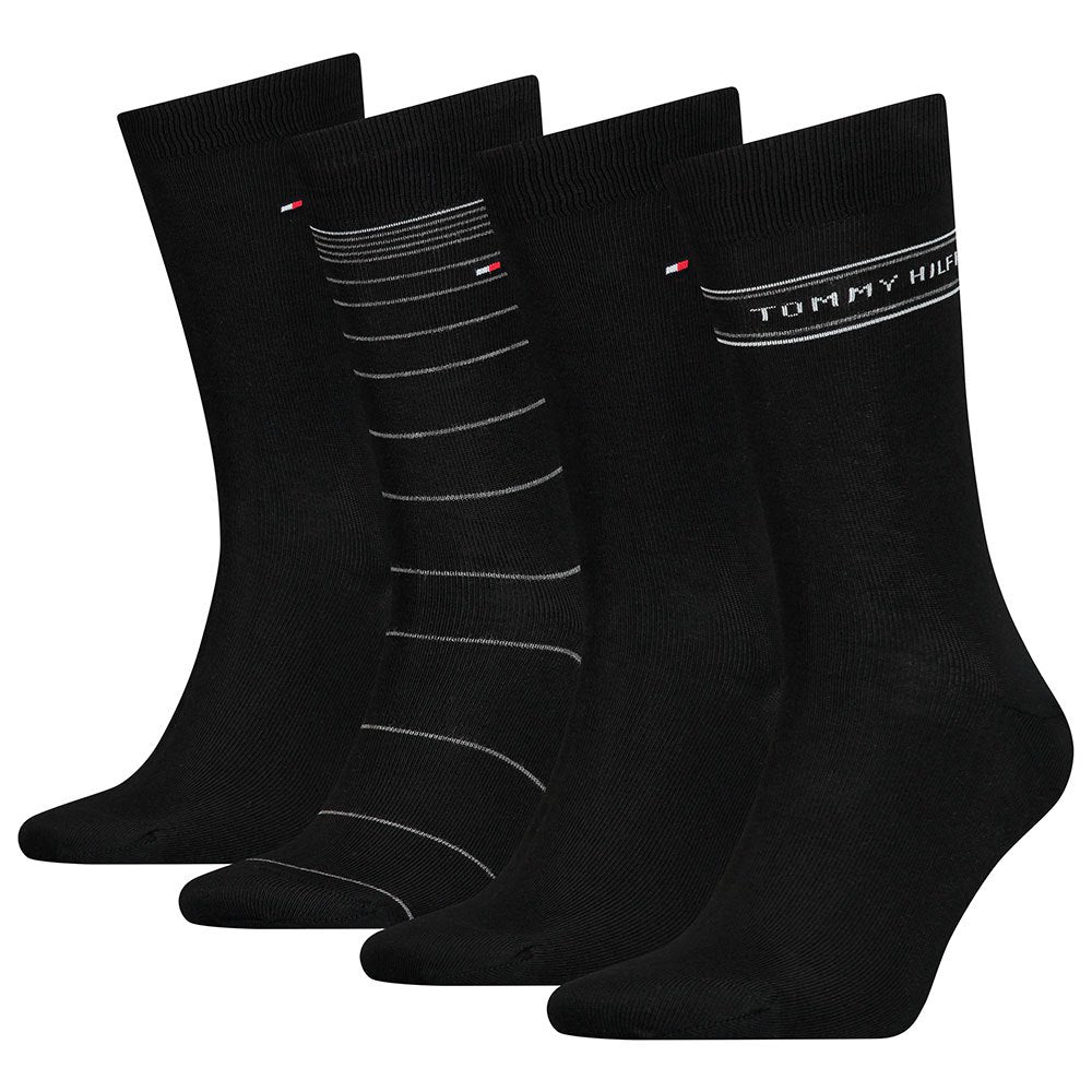 Tommy Hilfiger 701220146 002 Black 4 Pack Of Socks In Presentation Tin